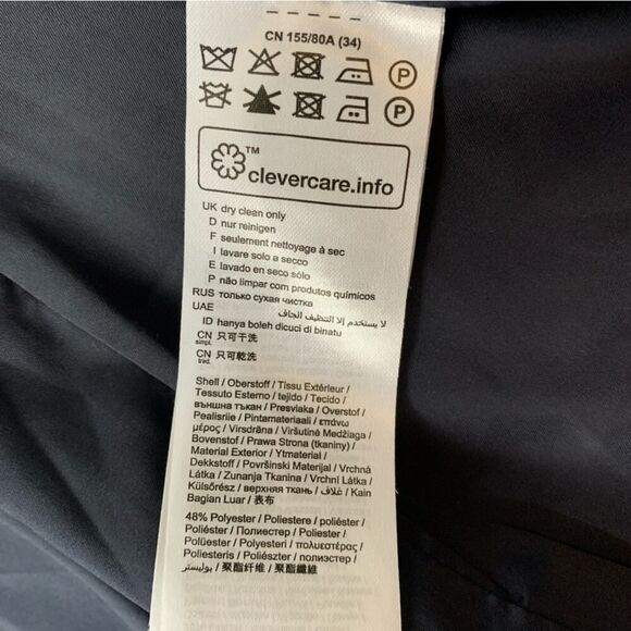 Esprit Navy 2 Button Blazer with Polka Dots Size 4 - Picture 7 of 9